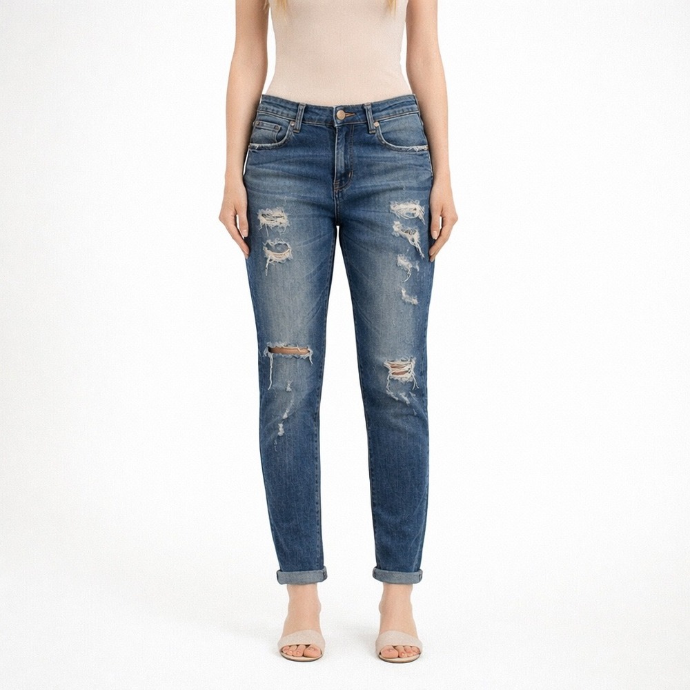 Guess Los‎ Angeles Women's Distressed Skinny Jeans Y2K Grunge Streetwear *SZ 31